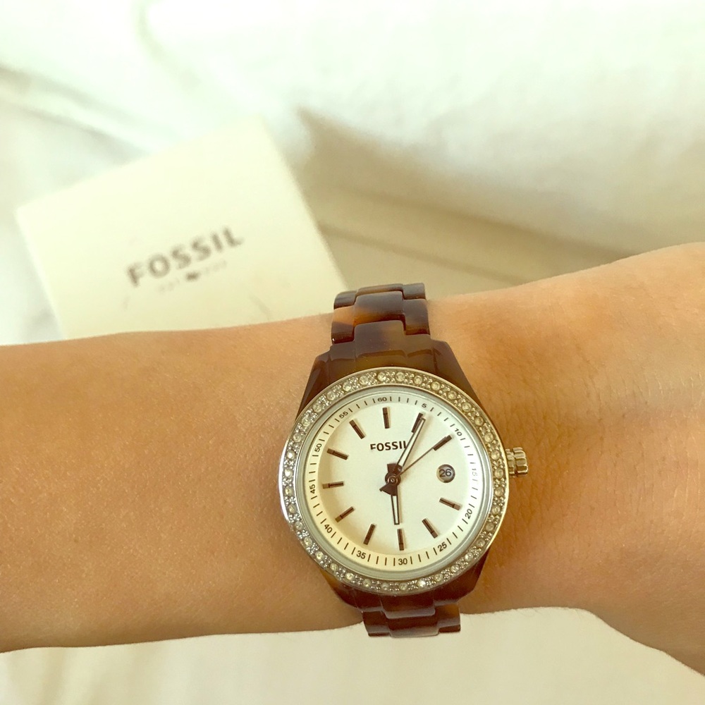 ❌SOLD❌ FOSSIL watch! Tortoise color!